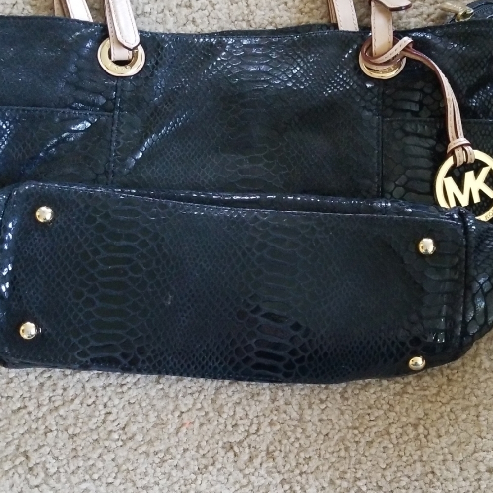 Michael Kors Python Leather Tote - Picture 3 of 8